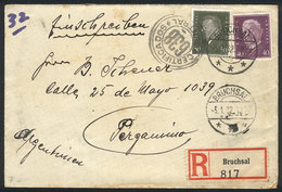 GERMANY Registered Cover Sent From Bruchsal To Pergamino On 5/JA/1932, VF Quali - Andere & Zonder Classificatie