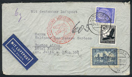 GERMANY Airmail Cover Sent From Hannover To Buenos Aires On 24/MAR/1937 Franked - Otros & Sin Clasificación