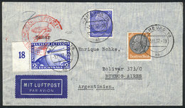 GERMANY Airmail Cover Sent From Hamburg To Buenos Aires On 3/NO/1937 Franked Wi - Andere & Zonder Classificatie