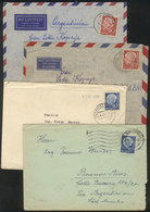 WEST GERMANY 4 Covers Sent To Argentina Between 1955 And 1957, Interesting Post - Cartas & Documentos