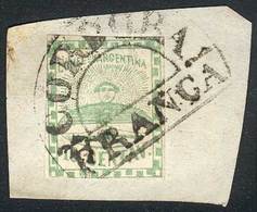 ARGENTINA GJ.2, On Fragment Tied By CORDOBA-FRANCA Cancel, Fine Quality, Catalo - Unused Stamps