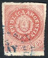 ARGENTINA GJ.15, 1864 5c. Narrow C, Datestamp Of Rosario, Fine Example, Catalog - Autres & Non Classés