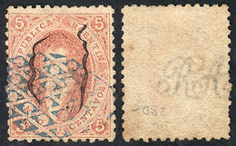 ARGENTINA GJ.19c, With INVERTED WATERMARK Var. (reversed), Double Cancellation: - Nuovi