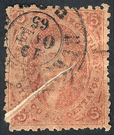 ARGENTINA GJ.20, 3rd Printing With Notable Diagonal FOLD, Used In Buenos Aires - Ongebruikt