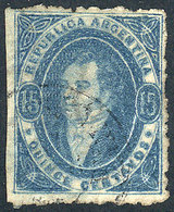 ARGENTINA GJ.24f, 15c. With PARCHMENT-LIKE PAPER Variety, Very Rare, One Of The - Ongebruikt