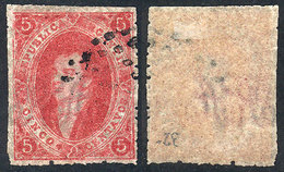 ARGENTINA GJ.26Ab + Variety: 5th Printing, Cerise-carmine, Printed On PARCHMENT - Unused Stamps