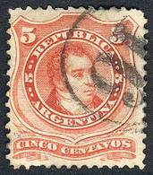 ARGENTINA "GJ.38, With MAILBOX Cancel ""16"" In Circle, VF Quality, Rare!" - Otros & Sin Clasificación