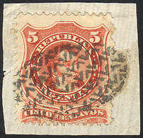 ARGENTINA GJ.38, On Fragment With Spectacular Mute Cancel Of SAN LUIS, Excellen - Other & Unclassified