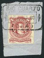 ARGENTINA GJ.49, On Fragment With Complete Rectangular Datestamp Of RIO CUARTO, - Autres & Non Classés