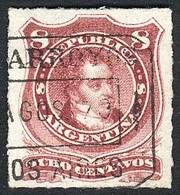 ARGENTINA GJ.49, With Very Rare Rectangular Postmark  Of TRES ARROYOS (Buenos A - Andere & Zonder Classificatie