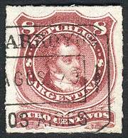 ARGENTINA GJ.49, With Very Rare Rectangular Postmark  Of TRES ARROYOS (Buenos A - Other & Unclassified