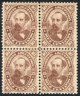 ARGENTINA GJ.87, 1888 10c. Avellaneda, Mint Block Of 4, Fine Quality, Catalog V - Andere & Zonder Classificatie