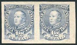 ARGENTINA GJ.97P, ½c. Urquiza, IMPERFORATE PAIR, Excellent Quality! - Autres & Non Classés