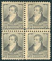 ARGENTINA GJ.137, 1892 ½c. Rivadavia With Small Sun Watermark, Block Of 4 With - Other & Unclassified