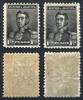 ARGENTINA GJ.187, 2 Examples, Normal And INVERTED Watermark, VF! - Andere & Zonder Classificatie