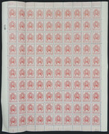 ARGENTINA GJ.887A, 5c. San Martín Printed On GLAZED PAPER, Complete Sheet Of 10 - Andere & Zonder Classificatie