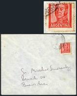 ARGENTINA Cover Franked By GJ.1132 (San Martín 2P.) With Shifted Perforation Va - Andere & Zonder Classificatie