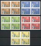 ARGENTINA GJ.1263, 1963 Nubian Monuments, IMPERFORATE BLOCK OF 4 + 4 Imperforat - Andere & Zonder Classificatie