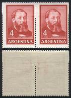 ARGENTINA GJ.1301, 1965/8 4P. José Hernandez (writer And Journalist), Pair With - Andere & Zonder Classificatie