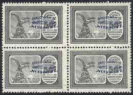 ARGENTINA GJ.661a, 1930 Zeppelin 50c. With Blue INVERTED Overprint, Beautiful M - Luchtpost