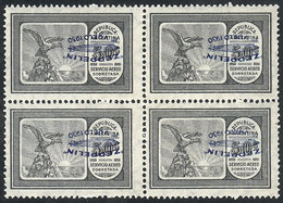 ARGENTINA GJ.661a, 1930 Zeppelin 50c. With Blue INVERTED Overprint, Beautiful M - Poste Aérienne