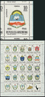 ARGENTINA GJ.22b, 1966 Provincial Coats Of Arms With DOUBLE IMPRESSION OF BLACK - Blocs-feuillets