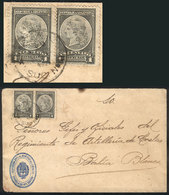 ARGENTINA GJ.35, 1901 1c. Liberty, Pair Franking A Cover Sent To Bahia Blanca, - Dienstzegels