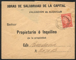 ARGENTINA "GJ.37, 1901 Liberty 5c., Franking A Cover With Corner Card: ""Obras - Servizio