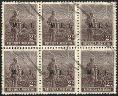 ARGENTINA "GJ.361, 1915 2c. Plowman, Italian Paper, Horizontal Honeycomb Wmk, W - Dienstzegels
