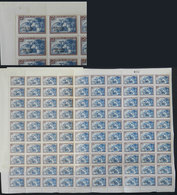 ARGENTINA GJ.667, Complete Sheet Of 100 Examples. Folded And Mounted On Album P - Dienstzegels