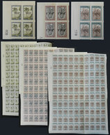 ARGENTINA GJ.668/670, The 3 High Values Of The Set, Complete Sheets Of 100 Exam - Dienstzegels