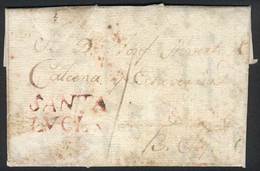 ARGENTINA "Complete Folded Letter Dated SANTA LUCIA 4/AP/1812, To Buenos Aires, - Andere & Zonder Classificatie