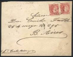 ARGENTINA Front Of A Cover (with Part Of The Back) Franked By GJ.105 X2, Cancel - Andere & Zonder Classificatie