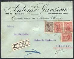 ARGENTINA Cover Franked By GJ.277 + 280 X3 (total 17c., Rate For Local Register - Andere & Zonder Classificatie
