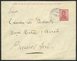 ARGENTINA 5c. PS Cover Sent To Buenos Aires On 12/JA/1923, With Rare Cancel Of - Andere & Zonder Classificatie