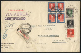 ARGENTINA Registered Airmail Cover Sent From Buenos Aires To Germany On 14/AU/1 - Andere & Zonder Classificatie