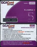 ARGENTINA OCA: OCA Card Online, Unused Card Of 5 Credits, For Sending Email Let - Andere & Zonder Classificatie