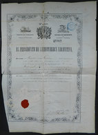 ARGENTINA "Beatiful SHIP'S REGISTRATION CERTIFICATE Of 50 Pesos Plata, Of The B - Autres & Non Classés