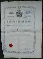 ARGENTINA "Beatiful SHIP'S REGISTRATION CERTIFICATE Of 50 Pesos Plata, Of The B - Other & Unclassified