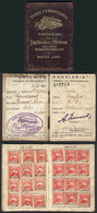 ARGENTINA "Old ID Book Of Union Ferroviaria With Many ""union"" Stamps Of 1P., - Otros & Sin Clasificación