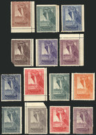 BELGIUM 1910 Bruxeles Exposition, 14 Nice Cinderellas, Mint No Gum Or Used. - Autres & Non Classés