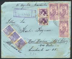 BRAZIL Registered Cover Franked By Sc.383 X3 (1933 1000R. Visit Of Argentina Pr - Andere & Zonder Classificatie