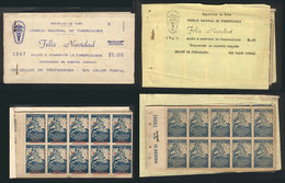 CUBA 2 Letters With Anti-tuberculosis Cinderellas Of 1947 And 1949, Minor Defec - Otros & Sin Clasificación