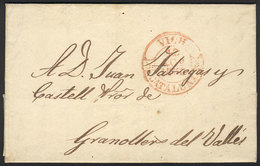 SPAIN "Entire Letter Dated VICH 12/AU/1850 And Sent To Granoller Del Vallés, Wi - Andere & Zonder Classificatie