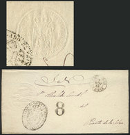 SPAIN Wrapper Made With A Revenue-stamped Paper Of The Year 1855 With Value Of - Andere & Zonder Classificatie