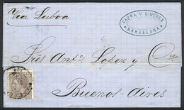 SPAIN Entire Letter Sent From Barcelona To Buenos Aires On 7/SE/1880 Franked Wi - Andere & Zonder Classificatie