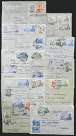 SPAIN 10 Registered Airmail Covers Sent To Argentina In 1945/6 With Handsome Po - Andere & Zonder Classificatie