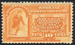 UNITED STATES Scott E3, 1893 10c. Orange, Mint, VF Quality, Catalog Value US$30 - Special Delivery, Registration & Certified