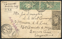 UNITED STATES Airmail Cover Sent From Berkeley To Buenos Aires On 11/SE/1930 Fr - Marcofilie