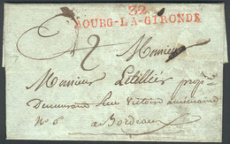 FRANCE "Entire Letter Dated 13/OC/1809 Sent To Nordeaux, With The Pre-stamp Mar - Andere & Zonder Classificatie